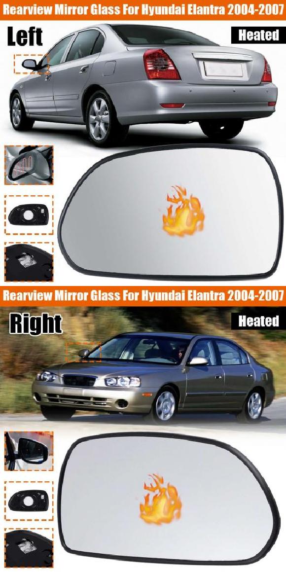 凸面 バックミラー ドア ミラー ガラス 左/右 適用: ヒュンダイ/現代/HYUNDAI エラントラ 2004 2005 2006 2007 XHY-002 1ピース レフト ヒーテッド・1ピース ライト ヒーテッド AL-NN-0949 AL Exterior parts for cars