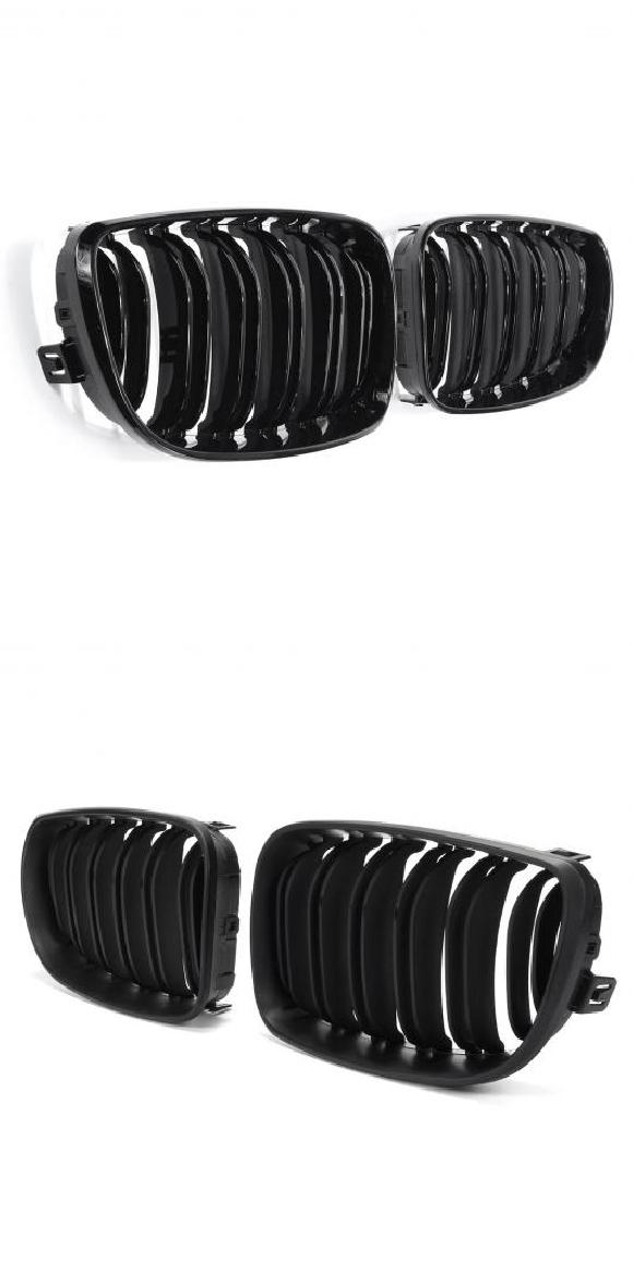 2ピース フロント バンパー グリル 適用: BMW E81 E82 E87 E88 118i 125I 1シリーズ 2007-2013 光沢ブラック・マット ブラック AL-NN-1057 AL Exterior parts for cars