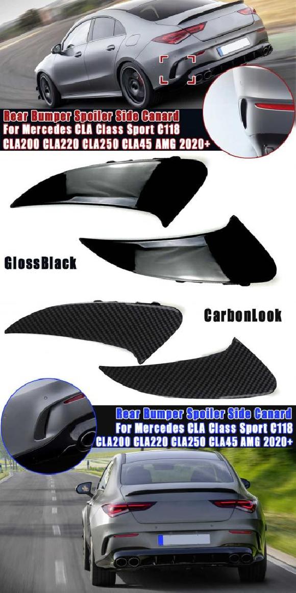 Al 2泰平 スプリッタ 背後 バンパー カナード スポイラー 行なう メルセデス Cla 身分 スポーツ C118 Cla0 Cla2 Cla250 Cla45 Amg Abs グロス黒人 C声遣 Al Nn 1104 Musiciantuts Com