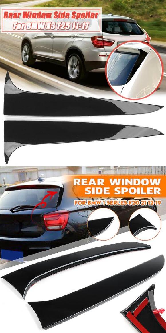 1ペア リア ウインドウ サイド スポイラー エア スプリッタ 適用: BMW X3 F25 2011 2012 2013 2014 2015 2016 2017 X3 F25 2011-2017・X1 F20 21 2012-2019 AL-NN-1111 AL Exterior parts for cars