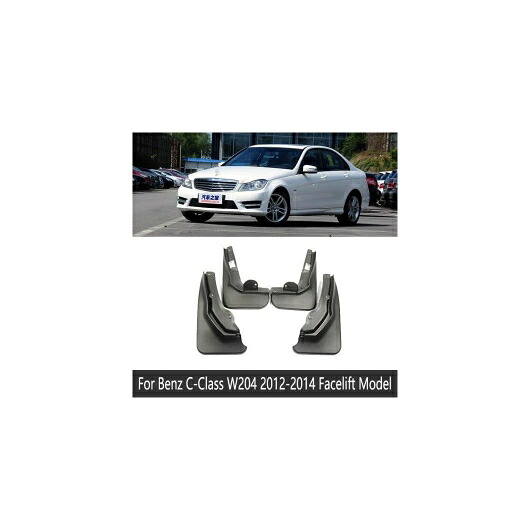 マッド ガード フラップ 泥よけ 適用: メルセデス ベンツ C クラス C-クラス W204 2008~2014 2009 2010 2011 2012 2013 適用: フェイスリフト モデル AL-NN-2041 AL Exterior parts for cars|オートパーツエージェンシー