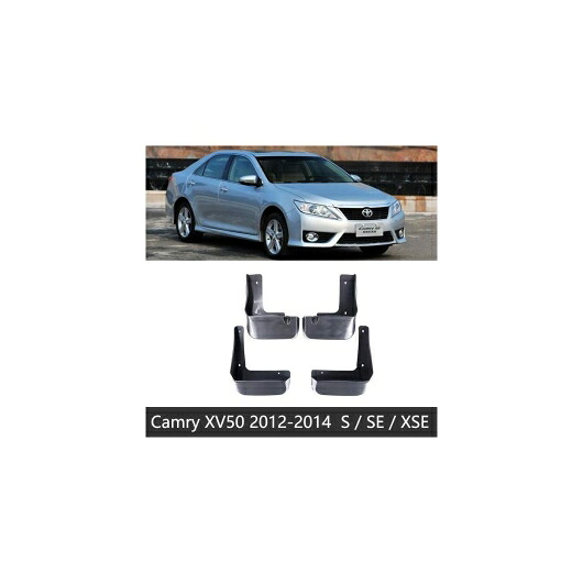 マッド ガード フラップ 泥よけ 4ピース フロント リア 適用: トヨタ カムリ XV50 50 2012 2013 2014 適用: S SE XSE AL-NN-2052 AL Exterior parts for cars