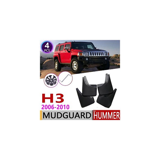 マッド ガード フラップ 泥よけ 4ピース 適用: ハマー/HUMMER H3 H3T 2006～2010 フロント リア 2007 2008 2009 AL-NN-2183 AL Exterior parts for cars 27,150円