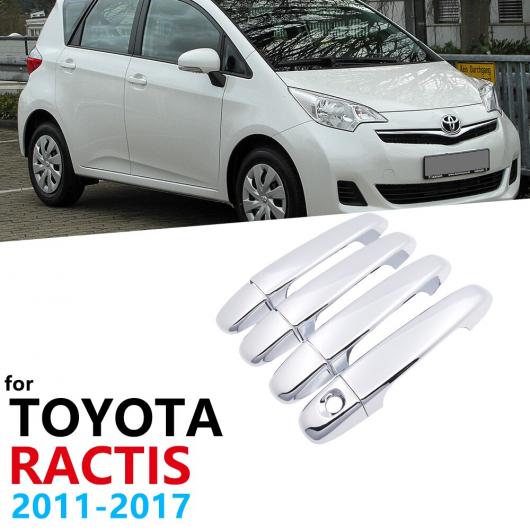 適用: トヨタ ラクティス ヴァーソ-S スペース ヴァーソ スバル トレジア XP120 MK2 2011～2017 ABS クローム 4ドア ハンドル カバー トリム ステッカー 2012 AL-NN-2488 AL Exterior parts for cars 7,455円