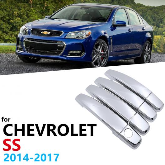 クローム ハンドル シルバー 光沢 カバー トリム セット 適用: シボレー/CHEVROLET SS ホールデン/HOLDEN コモドール VF 2014 2015 2016 2017 ステッカー AL-NN-2494 AL Exterior parts for cars