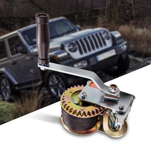 600LBS ハンド ウィンチ ハンド クランク ストラップ ギア ウィンチ ボート トレーラー ブラック AL-NN-4024 AL Car parts|オートパーツエージェンシー