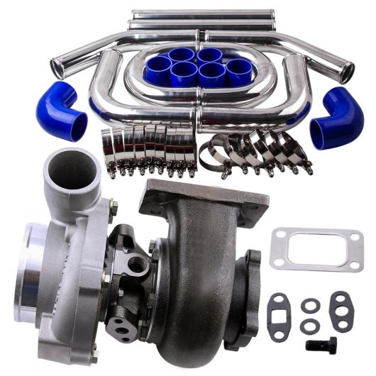 GT30 GT3037 GT3076 ターボ ウォーター&オイル コールド + 2.5 64MM インタークーラー パイピング 3.0L-5.0L ウォーター ターボチャージャー 6 8 CYL AL-NN-4727 AL Car parts