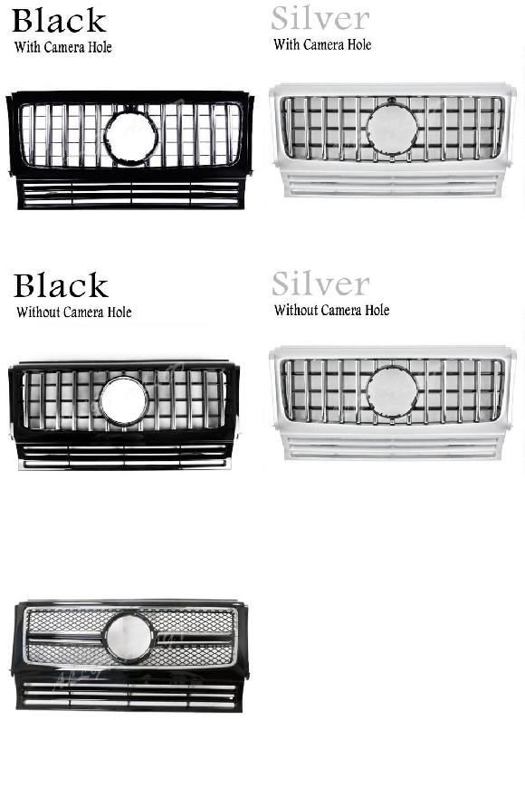 フロント レーシング ビレット バンパー グリル アッパー フェイスリフト グリル 適用: メルセデス・ベンツ Gクラス W463 1990-2018 カメラホールあり ブラック~AMG スタイル AL-NN-5338 AL Exterior parts for cars|オートパーツエージェンシー