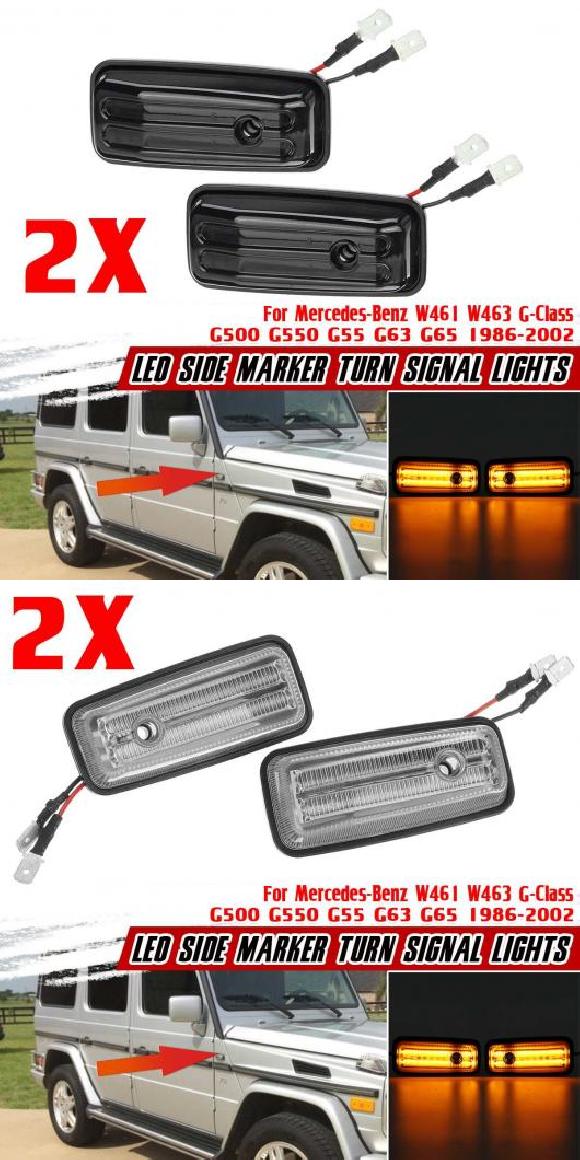 W463 ダイナミック LED サイド マーカー ウインカー リピーター ウインカー ライト 適用: メルセデス ベンツ Gクラス W463 W461 G500 G550 ブラック-ノーマル・クリア-ノーマル AL-NN-5363 AL Car light