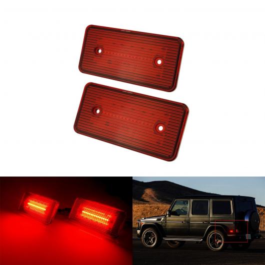 2ピース レッド レンズ LED リア サイド マーカー ライト ランプ 適用: メルセデス Gクラス W463 G500 G550 レッド AL-NN-5448 AL Car light