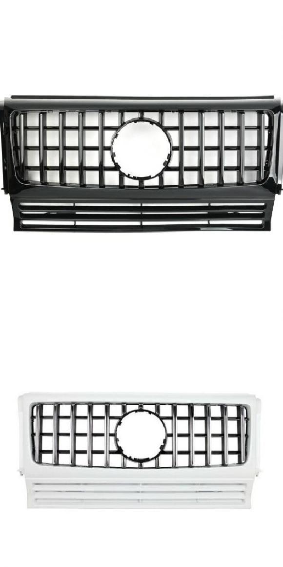 スタイル ABS フロント バンパー グリル メッシュ バンパー グリル 適用: Gクラス W463 ブラック/ホワイト グリル ブラック・ホワイト AL-NN-5498 AL Exterior parts for cars