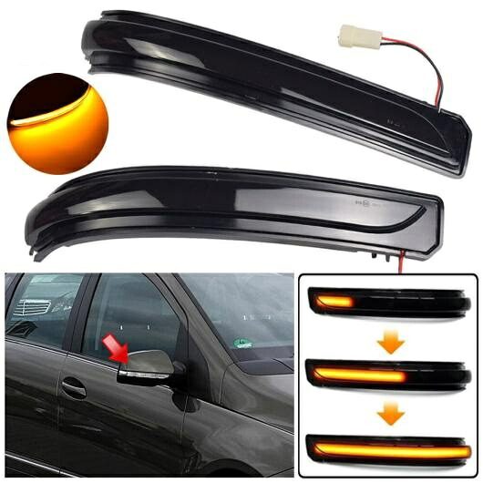 2ピース 適用: メルセデス・ベンツ E G クラス W211 S211 W463 ダイナミック ウインカー LED サイド ミラー インジケーター ウインカー シーケンシャル ライト イエロー AL-NN-5926 AL Car light