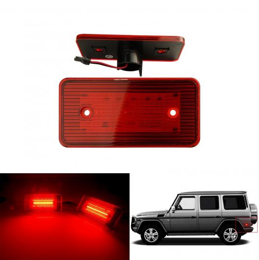 2ピース レッド LED リア サイド マーカー バンパー ライト ランプ 適用: メルセデス Gクラス W463 2002-14 レッド AL-NN-5798 AL Car light