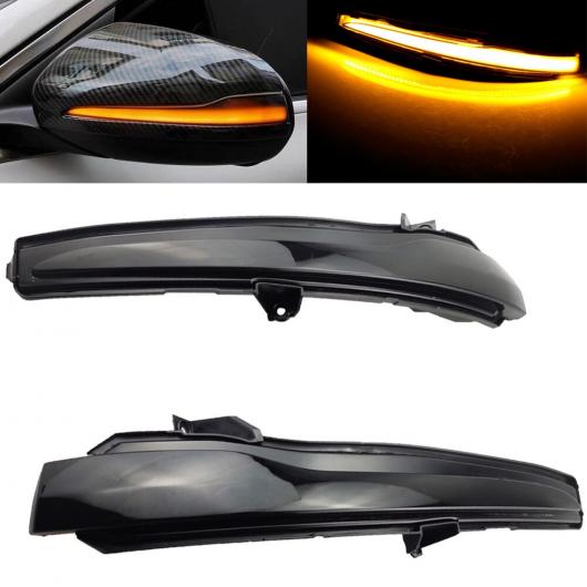 2ピース 適用: メルセデス・ベンツ C E S GLC S205 W205 X253 W213 W222 V クラス W447 LED サイド ウイング ダイナミック ウインカー バックミラー ミラー インジケーター A205-イエロー AL-NN-6106 AL Car light