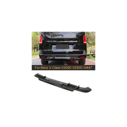 適用: メルセデス・ベンツ V クラス V200D V250D W447 2016-2018 ドライ カーボンファイバー リア バンパー ディフューザー リップ スポイラー AL-NN-6195 AL Exterior parts for cars