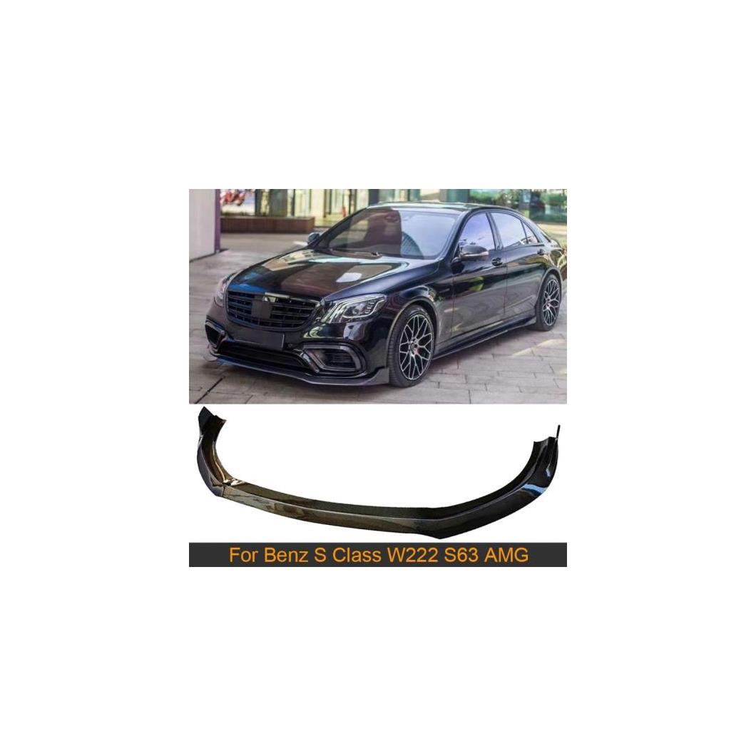 フロント バンパー リップ 適用: メルセデス・ベンツ S クラス W222 S63 AMG 2018-2020 フロント バンパー リップ スポイラー スプリッター ガード カーボンファイバー AL-NN-7813 AL Exterior parts for cars 129,465円