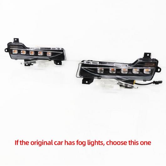 2ピース DRL デイタイム ランニング ライト 適用: テスラ/TESLA モデル 3 2017 2018 2019 2020 2021 LED デイライト フォグランプ ウインカー オプション B AL-OO-1038 AL Car light