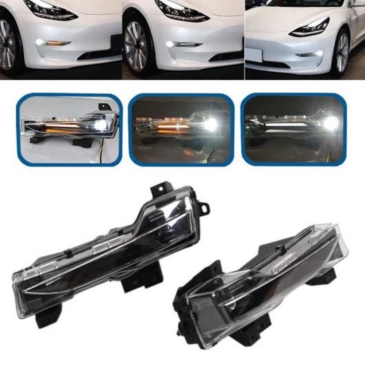2ピース LED デイタイムランニングライト 適用: テスラ/TESLA モデル 3 2019 2020 2021 AL-OO-1069 AL Car light 54,432円