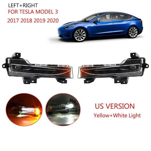 1ペア フォグライト ランプ アンバー DRL アップ-レベル 適用: テスラ/TESLA 17-20 モデル 3 US バージョン ウインカー 左+右 1077391-00-E 1077392-00-E 左・右 AL-OO-1098 AL Car light 45,306円