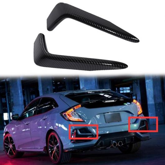 適用: ホンダ シビック ハッチバック 2019-2020 カーボンファイバー リア フォグライト ランプ カバー トリム モールディング ベゼル ガーニッシュ ステッカー AL-NN-8617 AL Exterior parts for cars