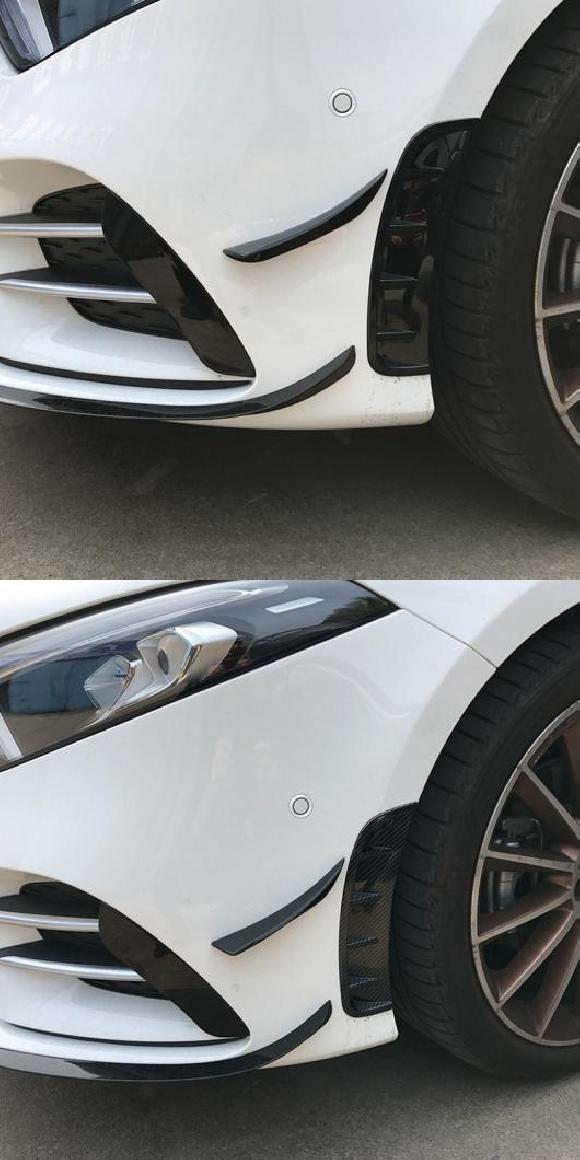 フロント バンパー 通気口 ステッカー トリム カバー 適用: メルセデス ベンツ A クラス W177 A180 A200 A220 A250 スポーツ アクセサリー ブラック・シルバー AL-NN-9135 AL Exterior parts for cars