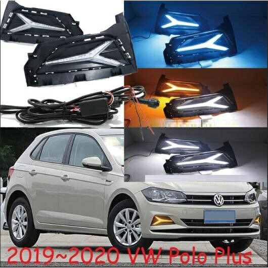 バンパー ヘッドライト 適用: ポロ-プラス デイタイム ライト HR-V 2019-2020 DRL LED ヘッドランプ フォグ 2 ホワイト イエロー ブルー VW ポロ 2019-2020 プラス AL-OO-0004 AL Car light