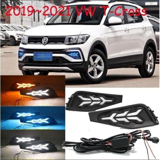 バンパー ヘッドライト 適用: T-クロス デイタイム ライト 2019-2021 DRL LED ヘッドランプ フォグ 1 ホワイト イエロー ブルー VW T クロス 2019-2021 AL-OO-0005 AL Car light｜オートパーツエージェンシー