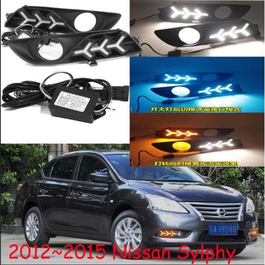 バンパー ヘッドライト 適用: セントラ シルフ デイタイム ライト 2012-2015 DRL LED ヘッドランプ フォグ ホワイト イエローブルー 日産 シルフ 2012-2015 セントラ AL-OO-0007 AL Car light|オートパーツエージェンシー