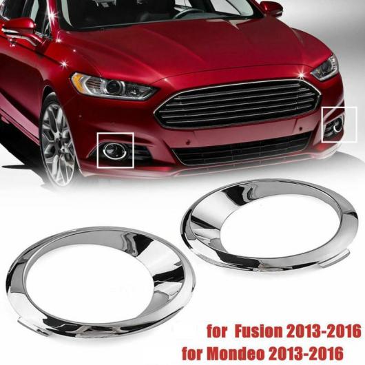 適用: フォード/FORD フュージョン モンデオ 2013-2016 クローム フロント フォグライト カバー ベゼル トリム リング LH＆RHペア シルバー AL-NN-9204 AL Interior parts cars