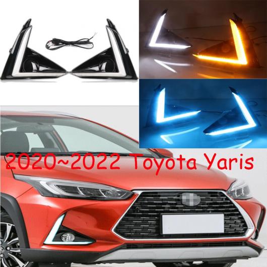 1セット バンパー ヘッドライト ヤリス ヴィッツ フォグライト 2019-2020 LED DRL ハロゲン バルブ オート デイタイム ホワイト イエロー B トヨタ ヤリス ヴィッツ 2019-2021 AL-OO-0093 AL Car light｜オートパーツエージェンシー