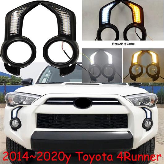バンパー 4 ランナー ヘッドライト 適用: トヨタ フォーランナー デイタイム ライト 2014-2020 LED DRL ヘッドランプ ホワイト イエロー ターン トヨタ フォーランナー 2014-2020 AL-OO-0245 AL Car light