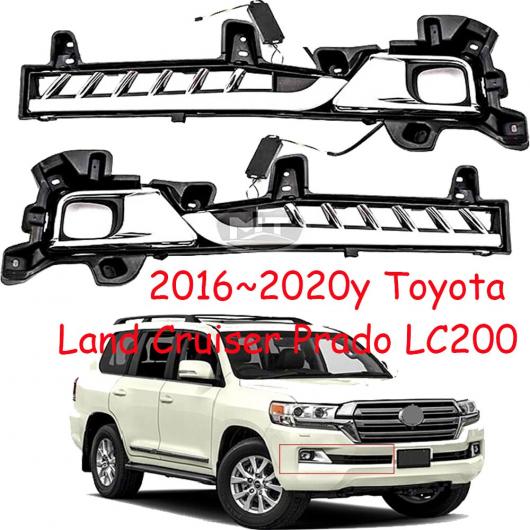 バンパー プラド クルーザー LC200 ヘッドライト デイタイム ライト 2016-2020 LED DRL ヘッドランプ フォグ ホワイト トヨタ クルーザー LC200 2016-2020 オールインLED AL-OO-0246 AL Car light