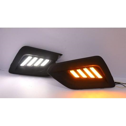 ダイナミック バンパー ヘッドライト 適用: フィット ジャズ デイタイム ライト ソラリス 2021-2022 DRL LED ヘッドランプ モデル2 ホワイト イエロー ホンダ フィット 2021-2022 AL-OO-0249 AL Car light