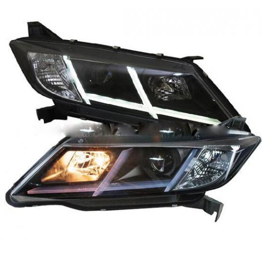 2ピース バンパー ランプ 適用: シティ ヘッドライト 2014 2015 2016 ヘッド LED DRL フロント ライト BI-キセノン レンズ キセノン 2ピース ヘッドライト ホンダ シティ 2008-2012 AL-OO-0324 AL Car light