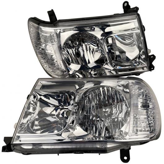 バンパー FJ100 ヘッドランプ トヨタ クルーザー プラド LC100 ヘッドライト 4700 1998-2005 シルバー・1998-2005 ブラック トヨタ クルーザー プラド 1998-2005 2ピース AL-OO-0224 AL Car light｜オートパーツエージェンシー