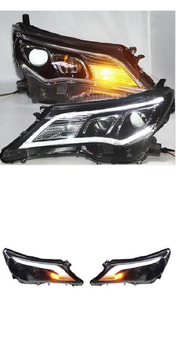 2ピース 適用: ヘッド ランプ RAV4 ヘッドライト 2013 2014 2015 DRL LED ライト HID BI キセノン レンズ モデル1・モデル2 トヨタ RAV4 HID キセノン バラスト AL-OO-0346 AL Car light