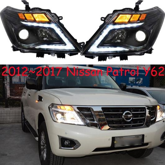 ダイナミック ムービング ヘッド ライト 適用: パトロール ヘッドライト Y62 2012 2013 2014 2015 2016 2017 DRL HI LO HID 2ピース ヘッドライト 日産 パトロール 2012-2017 AL-OO-0391 AL Car light