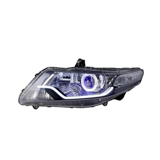 2ピース ヘッドライト 適用: シティ 2008 2009 2010 2011 2012HEAD ランプ LED DRL フロント ライト BI-キセノン レンズ キセノン 2ピース ヘッドライト ホンダ シティ 2008-2012 AL-OO-0399 AL Car light