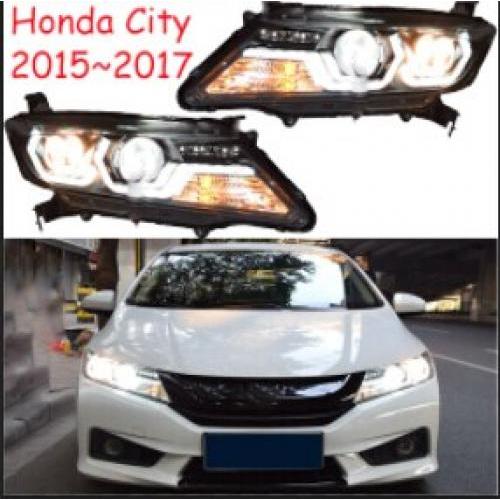 2014 2015 2016 2ピース バンパー ランプ 適用: シティ テールライト ヘッド LED DRL フロント ライト BI-キセノン レンズ キセノン 2ピース ヘッドライト ホンダ シティ 2008-2012 AL-OO-0400 AL Car light