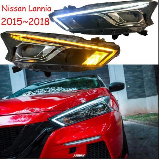 2ピース 適用: 日産 ラニア ヘッドライト 2015 2016 2017 2018 HID キセノン フロント ライト ヘッドランプ タイプ001 日産 ラニア 2015-2018 AL-OO-0452 AL Car light