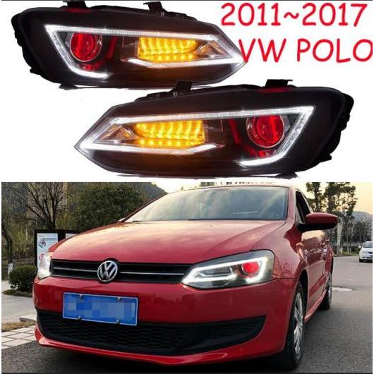 バンパー ランプ 適用: ポロ ヘッドライト 2011 2012 2013 2014 2015 2016 2017 LED テールライト DRL レンズ ダブル ビーム HID HID キセノン ヘッドライト VW ポロ 2011-2017 AL-OO-0464 AL Car light