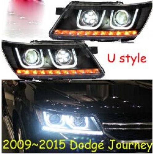 2ピース スタイリング 適用: JCUV ヘッド ランプ 2009-2017 ジャーニー ヘッドライト LED DRL HID フリーモント エンジェル アイ モデル1 ダッジ ジャーニー HID キセノン バラスト AL-OO-0470 AL Car light