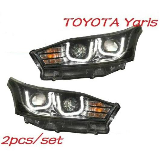 適用: ヤリス ヴィッツ ヘッドライト 2014-2016/2008-2012 DRL HID バルブ BI キセノン レンズ HI LO ビーム パーキング 2014-2016 トヨタ ヤリス ヴィッツ ヘッドライトバルブなし AL-OO-0486 AL Car light 120,810円