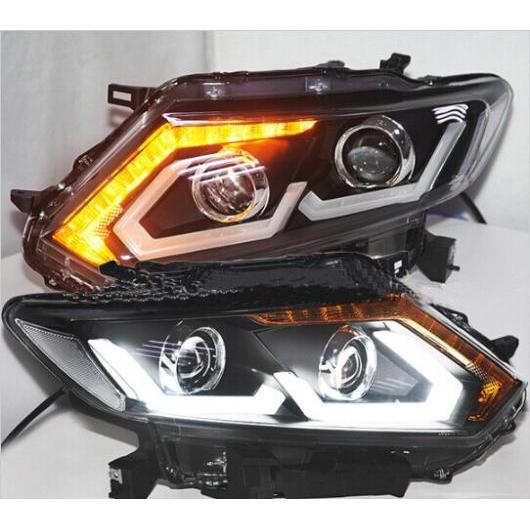 2ピース ヘッド ライト 適用: X-トレイル ローグ ヘッドライト 2017-2019/2014-2016 X トレイル エクストレイル DRL HI LO 2014-2016 日産 X-TRAIL ローグ ヘッドライトバルブなし AL-OO-0505 AL Car light