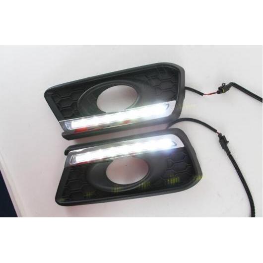 1セット バンパー フォグランプ 適用: モビリオ LED DRL 2014 2015 デイタイムランニングライト フォグライト モデル2 ホワイト ホンダ モビリオ 2014-2015 AL-OO-0540 AL Car light