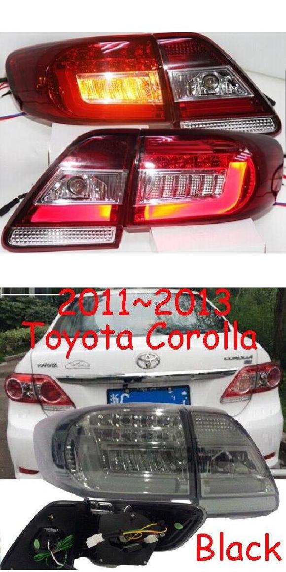 2ピース チューニング ヘッド ランプ 適用: カローラ 2011 2012 2013 ヘッドライト LED DRL レッド テールライト・ブラック テールライト トヨタ カローラ 2010-2013 AL-OO-0488 AL Car light|オートパーツエージェンシー
