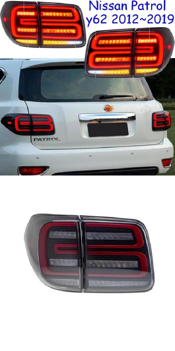 4ピース 適用: 日産 パトロール テールライト Y62 LED 2008-2015 テール ランプ リア モデル2 レッド・モデル2 スモーク レッド 日産 パトロール 2008-2014 AL-OO-0568 AL Car light