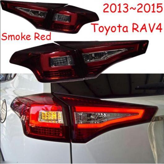 1セット バンパー テールランプ 適用: トヨタ RAV4 テールライト 2013-2015 RAV 4 LED フォグ リア ライト スモーク レッド トヨタ RAV4 2013-2015 4ピース AL-OO-0671 AL Car light
