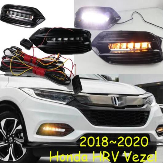 バンパー ヘッドライト 適用: ホンダ HRV デイタイム ライト HR-V ベゼル/ヴェゼル 2018-2020 LED DRL ヘッドランプ フォグ ホワイト イエロー ターン ホンダ XRV 2018-2020 AL-OO-0676 AL Car light