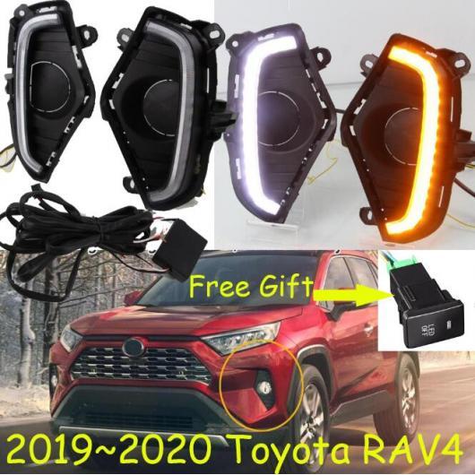 2019-2020 ヘッドランプ 適用: トヨタ RAV 4 RAV4 デイタイム ライト ヘッド ランプ LED DRL ヘッドライト フォグ ホワイト イエローターン トヨタ RAV4 2019-2020 AL-OO-0694 AL Car light